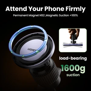 Ugreen-Magnetische Unterstützung des Autotelefons, Lüftungsbelüftungsunterstützung mit iPhone 14, 13, 12 Pro, Xiaomi, Samsung, starker Magnetunterstützung 8 Hauptverkauf Xmax Support Phone - №2