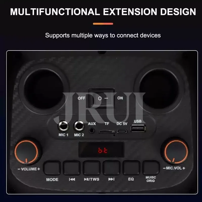 Outdoor Portable Karaoke Audio System Touch Screen Player Heavy Bass Sound Box With Microphone For Square Dance And Party Events
