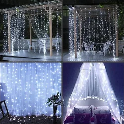 220v Led Curtain Light Fairy Lights Christmas Lights Led Icicle Lights Bedroom Party Garden Family Wedding Decoration