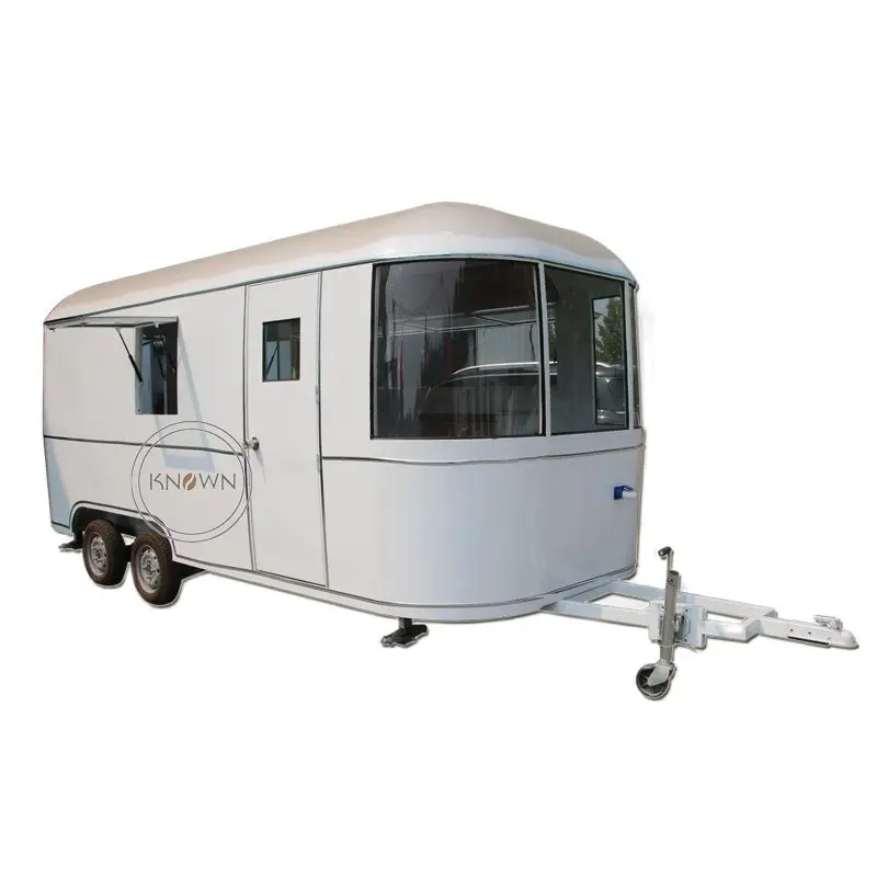 عربة طعام متنقلة بطول 5 أمتار مع شاحنات طعام مخصصة لمتجر الوجبات الخفيفة في الشوارع للبيع