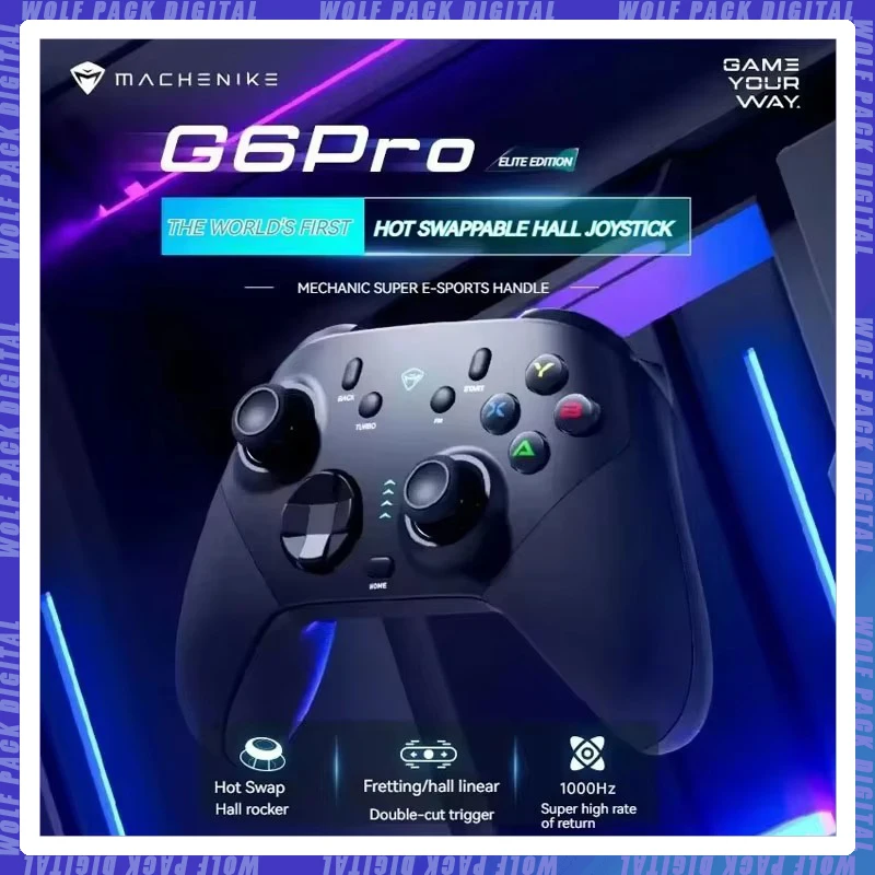 

Machenike G6pro Game Controller Full Hall Magnetic Induction Body Sensing Shooting Double Cut Trigger Switch Black Myth: WuKong