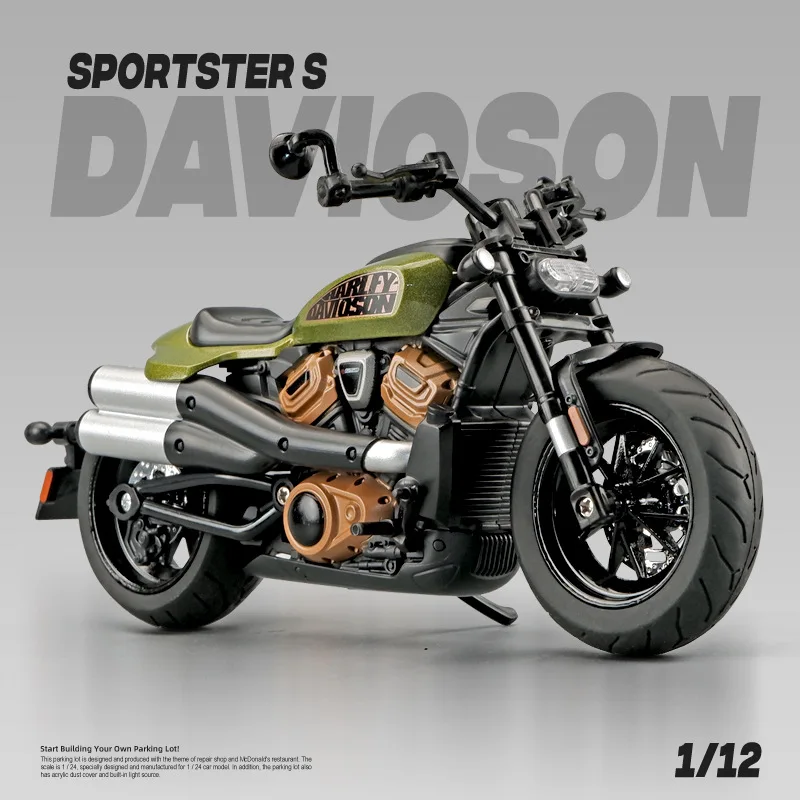 

1:12 Harley SPORTSTER S Motorcycle High Simulation Diecast Metal Alloy Model car Sound Light Collection Kids Toy Gifts