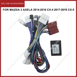 For Mazda 3 Axela 2014-2016 CX-4 2017-2019 CX-5 Car Radio Android Stereo Player Accessories Power Cable Canbus Wiring Harness