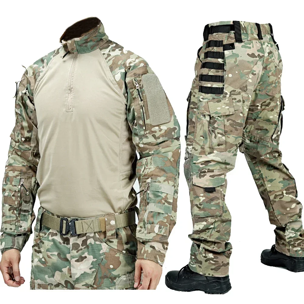 

Tactical Combat G3 Uniform Set Outdoor Hunting Gen3 Camouflage Shirt & Pants Kit Ranger Green Black Men Clothing