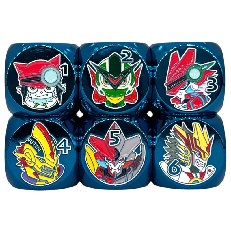 

Digimon Applimonster DND Board Game Card Special Metal Multi-sided Dice DTCG Appmon Gaiamon Trading Card Game Indicator Dice Toy