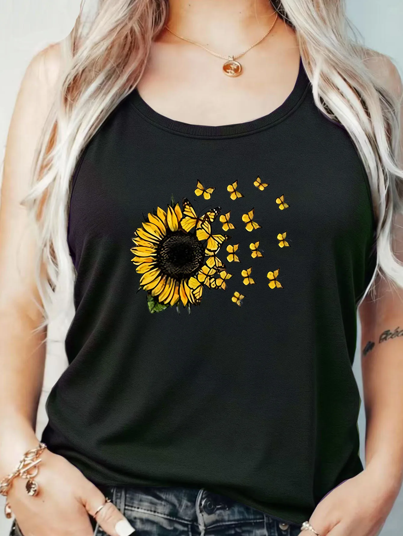 

Женская футболка свободного кроя с принтом и карманом, с круглым вырезом и ребристым воротником, размеры 1-8XL, большие размеры, удобная повседневная модель