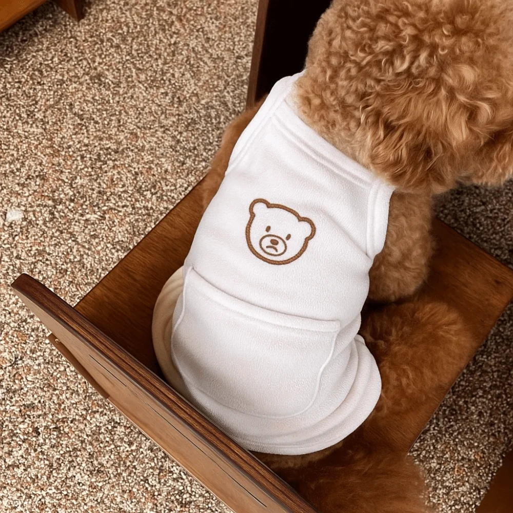 مريحة لينة الحيوانات الأليفة حزام السراويل تنفس الكرتون نمط ملابس الحيوانات الأليفة موضة الكلب بذلة لجرو القط #5