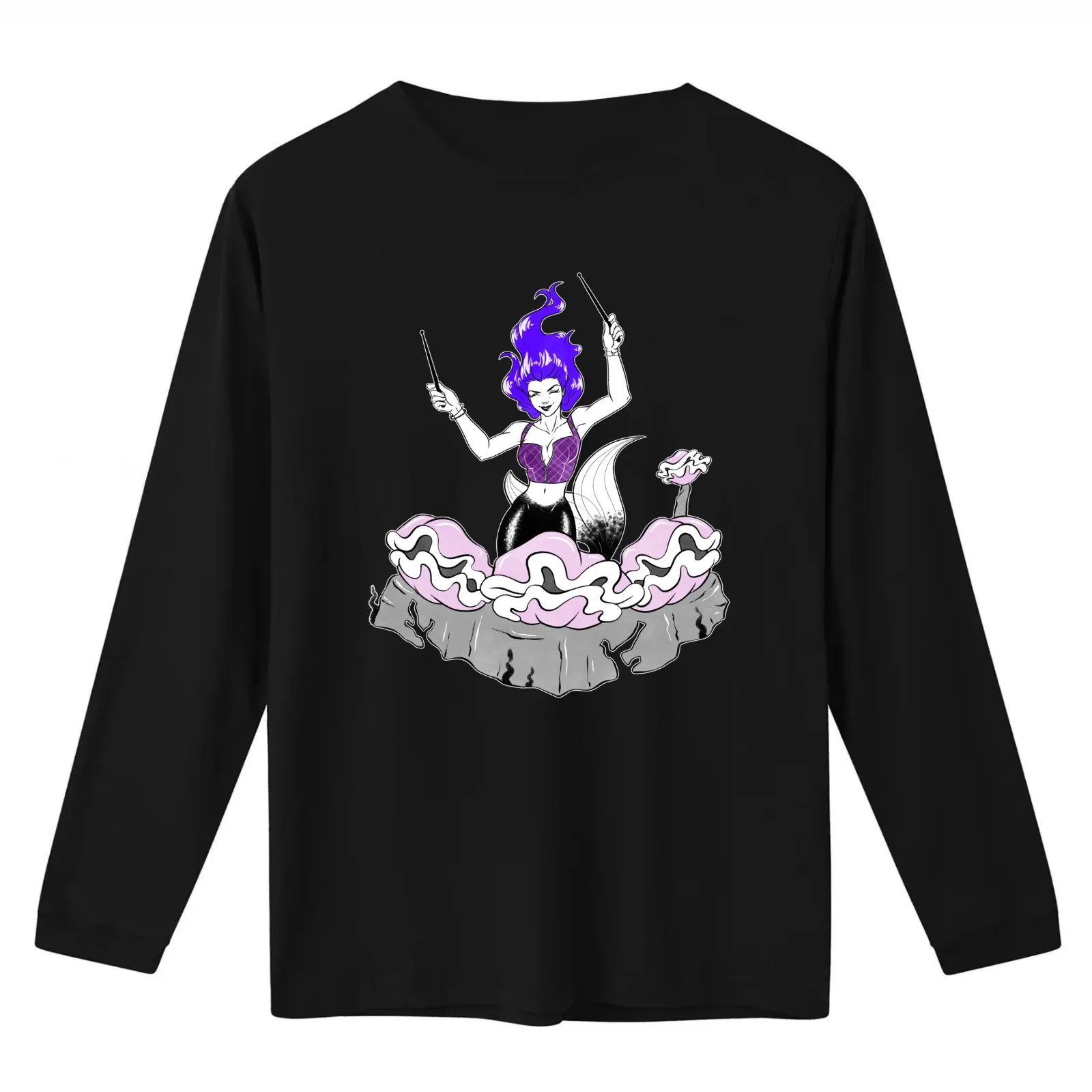 Undersea Jam Session T-Shirt Summer Casual Cotton Tee Oversized Streetwear Tops Vintage Graphic Print Loose Fit Short Sleeve