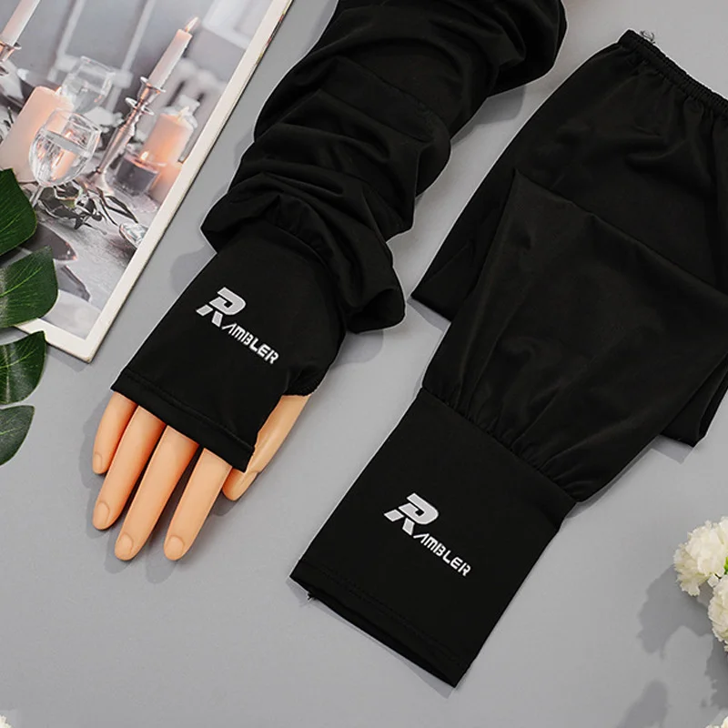 Ice Anti-sunburn Sleeve Summer Uv Solar Arm Sleeves Women's Driving Sun Protection Long Sleeve Anti-UV Cycling Sleeves Loose