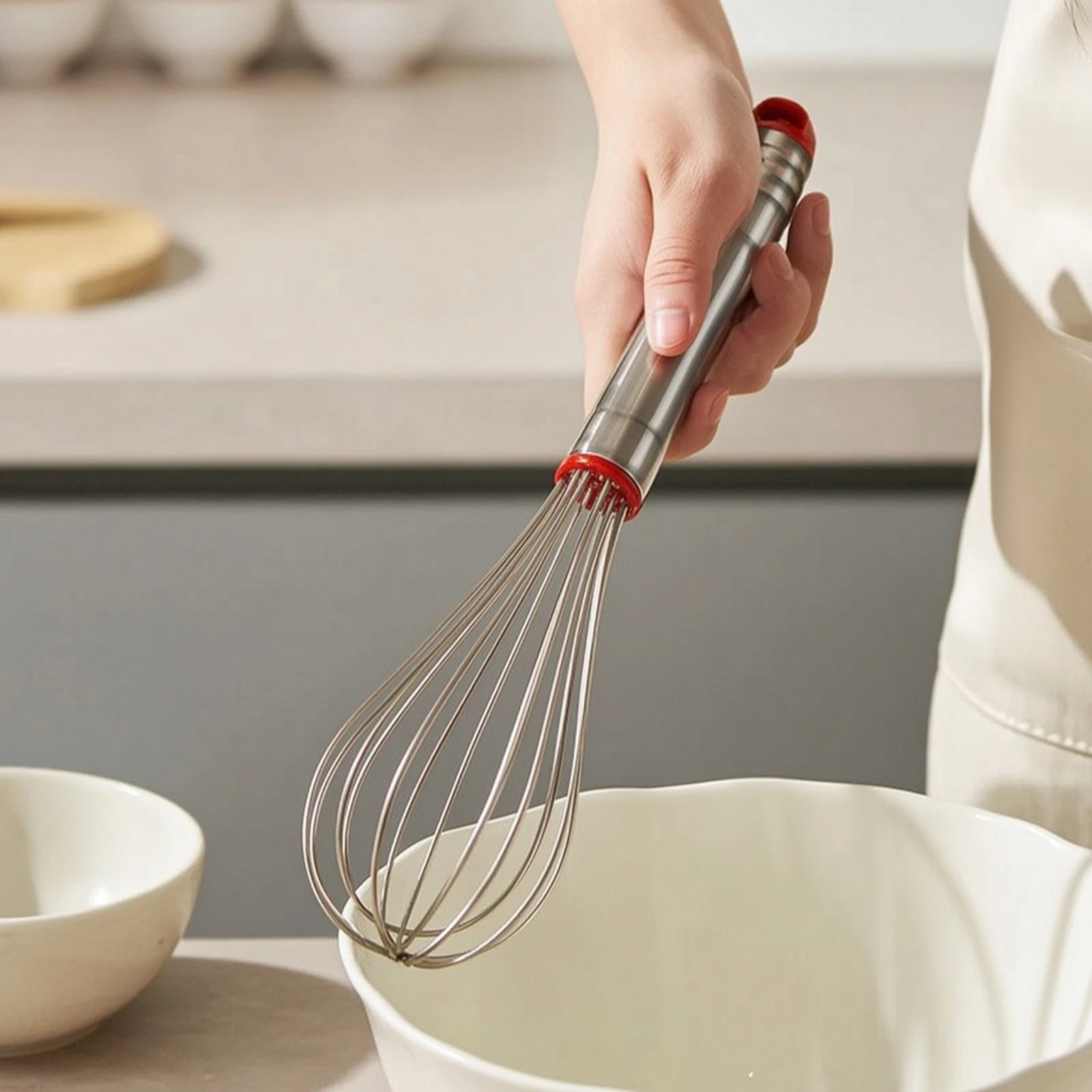 Egg Separator Tool - ที่ตีไข่แบบยืดหยุ่นพร้อมที่แยกไข่ อุปกรณ์ครัว ทนทานต่อการเกิดสนิม ใช้กับเครื่องล้างจานได้ เหมาะสำหรับนักทำขนมและการอบขนม