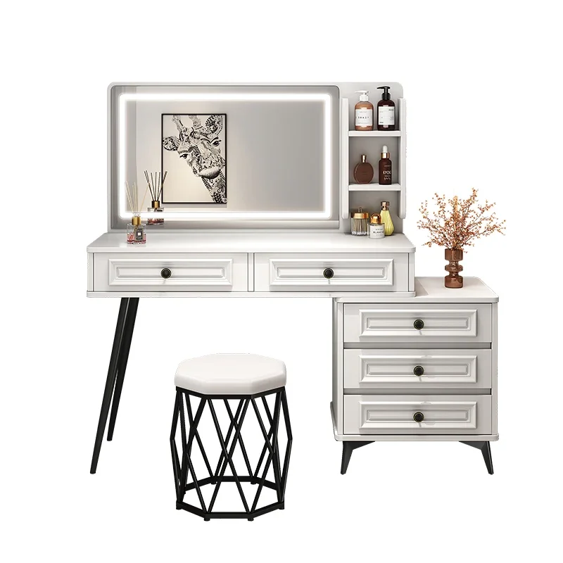 American Mirror Dressing Table White Luxury Bedroom Drawer Dressing Table Luxury Drawer Tocador De Maquillaje Bedroom Furniture