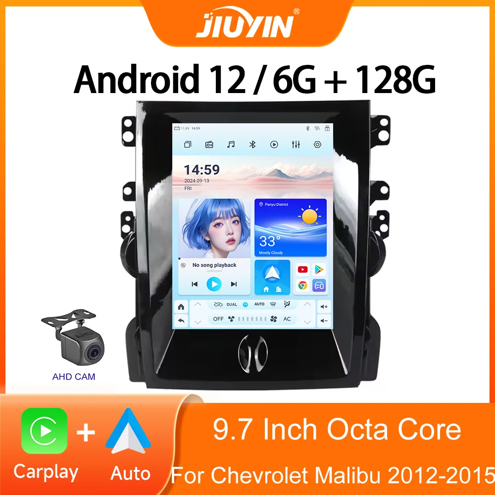 

9.7" Android 12 Car Radio For Chevrolet Malibu 8 2012-2015 Multimedia Player 4G GPS Navi Wireless Carplay Touch Screen Stereo