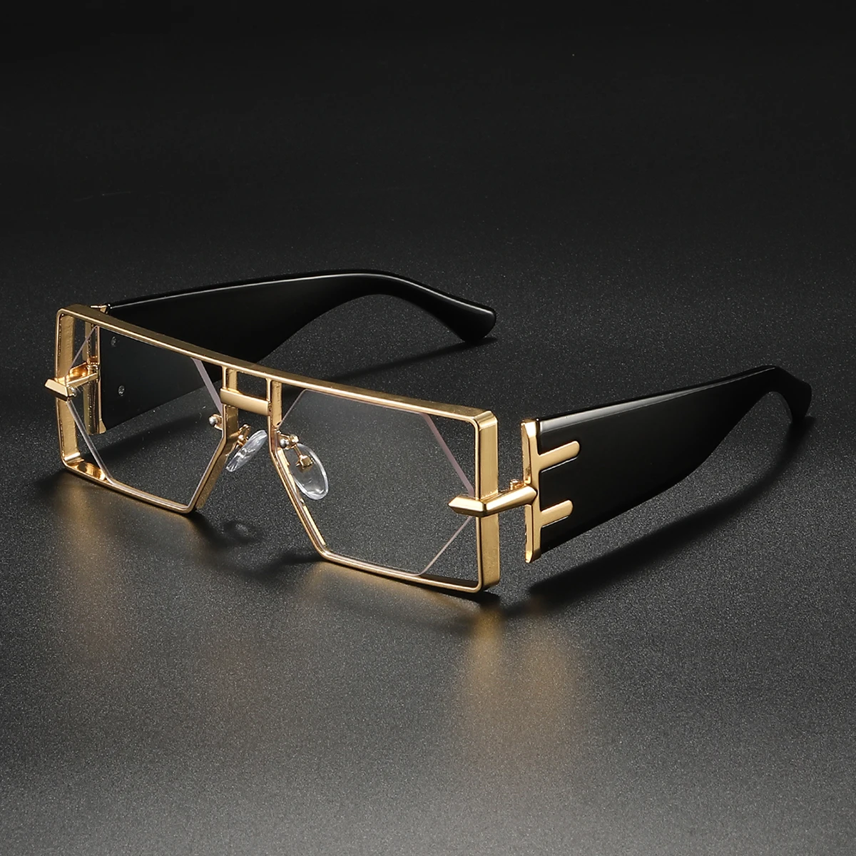 Coole Luxus-Sonnenbrille für Damen, quadratisch, aushöhlen, Designer-Brille, kräftig, Vintage, Ins Fashoin Shades – Detail 3
