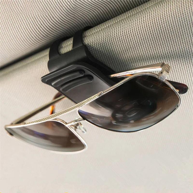 2pcs Universal Car Sun Visor Glasses Sunglasses Ticket Receipt Card Clip Storage Holder Vehicle Car Accessories