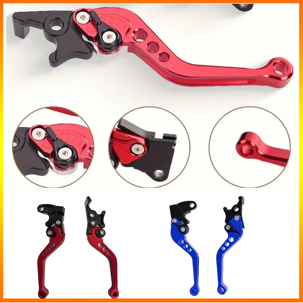 

Red Adjustable CNC Motorcycle Brake Clutch Levers Motorbike Handle Bar Grips Modified Parts for Enhanced Riding Experience