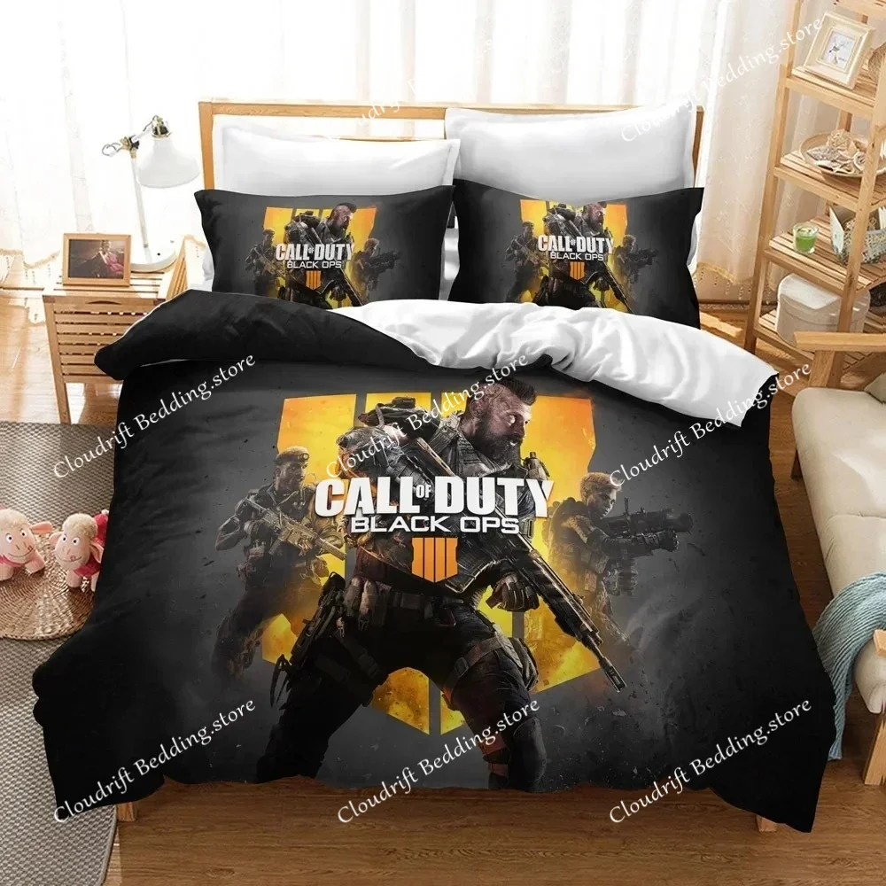 

2024 Call of Duty Warzone Bedding Set Single Twin Full Queen King Size Duvet Cover for Kids Bedroom 3D Print Bedding Bag