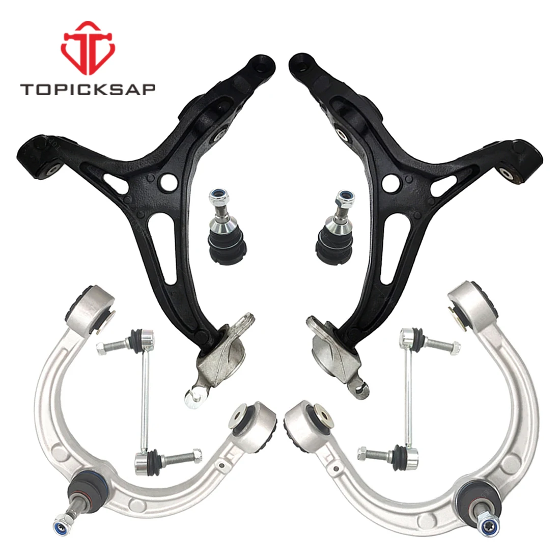 

TOPICKSAP 8pcs Front Control Arms Stabilizer Sway Bar End Link Suspension Kit for Mercedes-Benz W164 GL320 GL350 ML350 2006-12