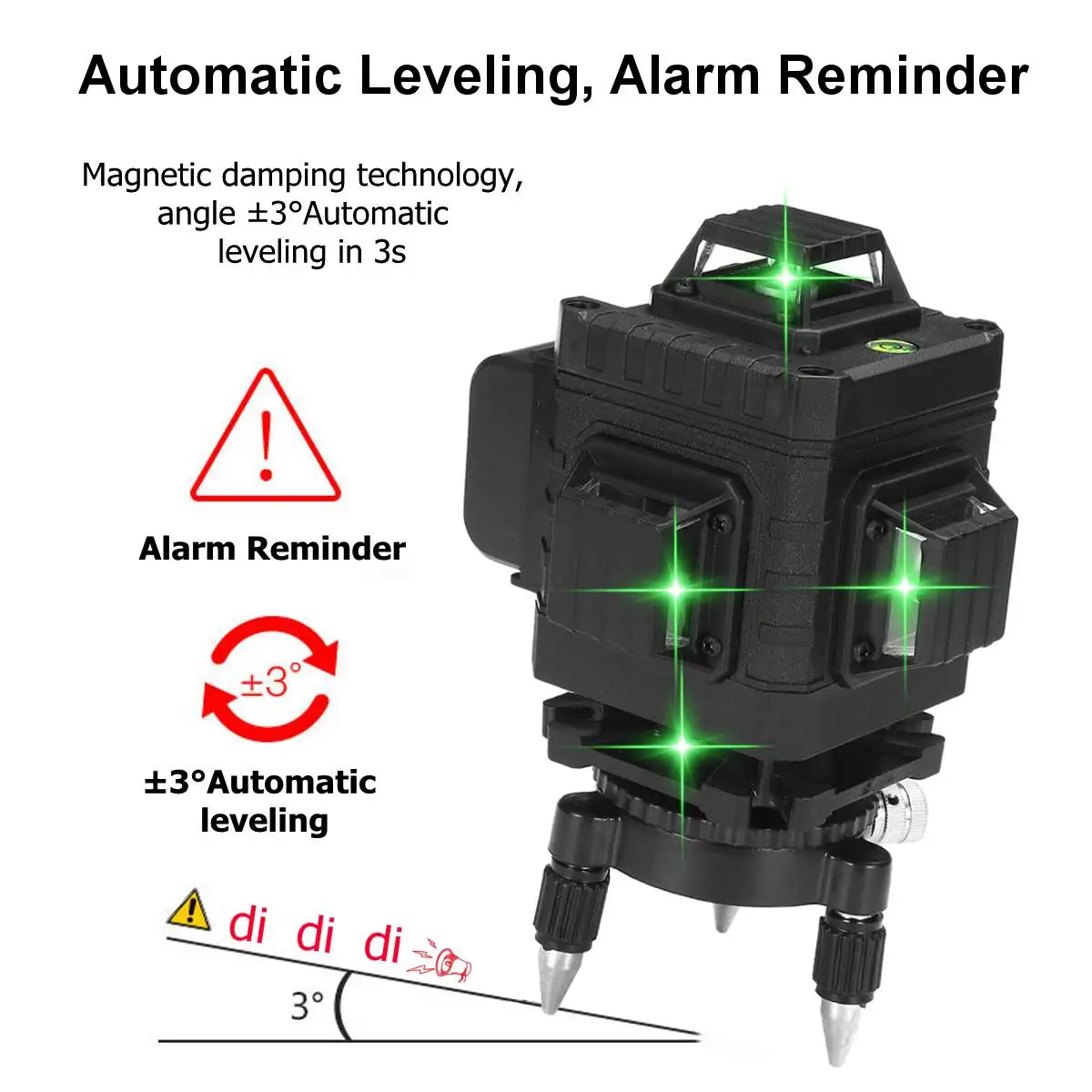 

8/12/16 линий 3D 4D автоматический самовыравнивающийся уровень с цифровой батареей, с настенным кронштейном и подъемником, сверхмощный луч