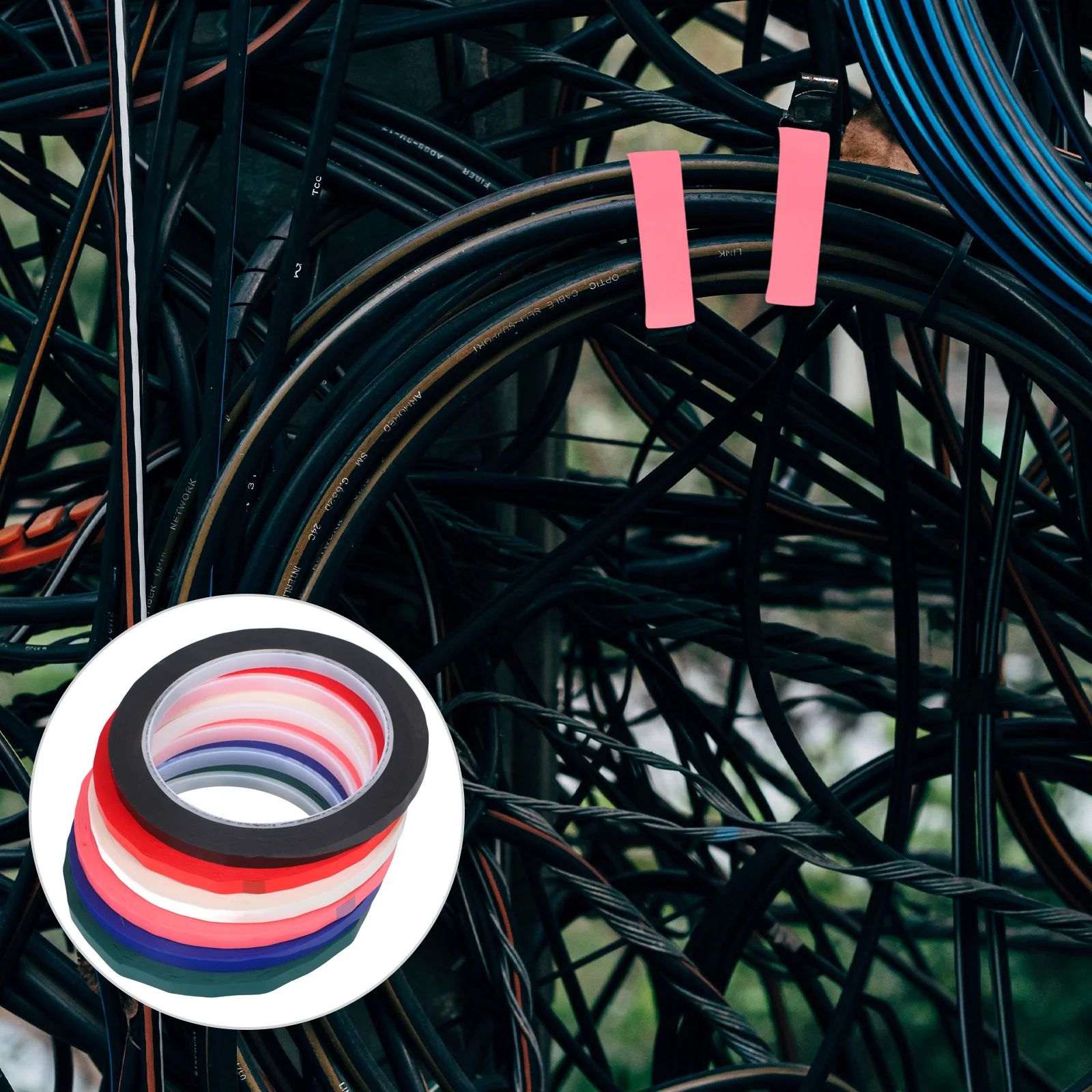 6 لفات شريط عازل رفيع متعدد الاستخدام لتحديد المواقع أشرطة للحرف اليدوية لوحة المسح الجاف أداة الديكور