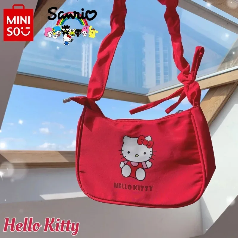 

Miniso Sanrio 2025 New Women's Handbag Fashionable and High Quality Women's Shoulder Bag Cartoon Versatile Girl Storage Bag