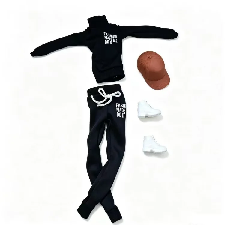 3 Sets Outfits for Barbie Doll ,Turtleneck Sweatshirt & Drawstring Pants, Casual Sporty Clothes for 11.5inch Doll Kids Toys view 6