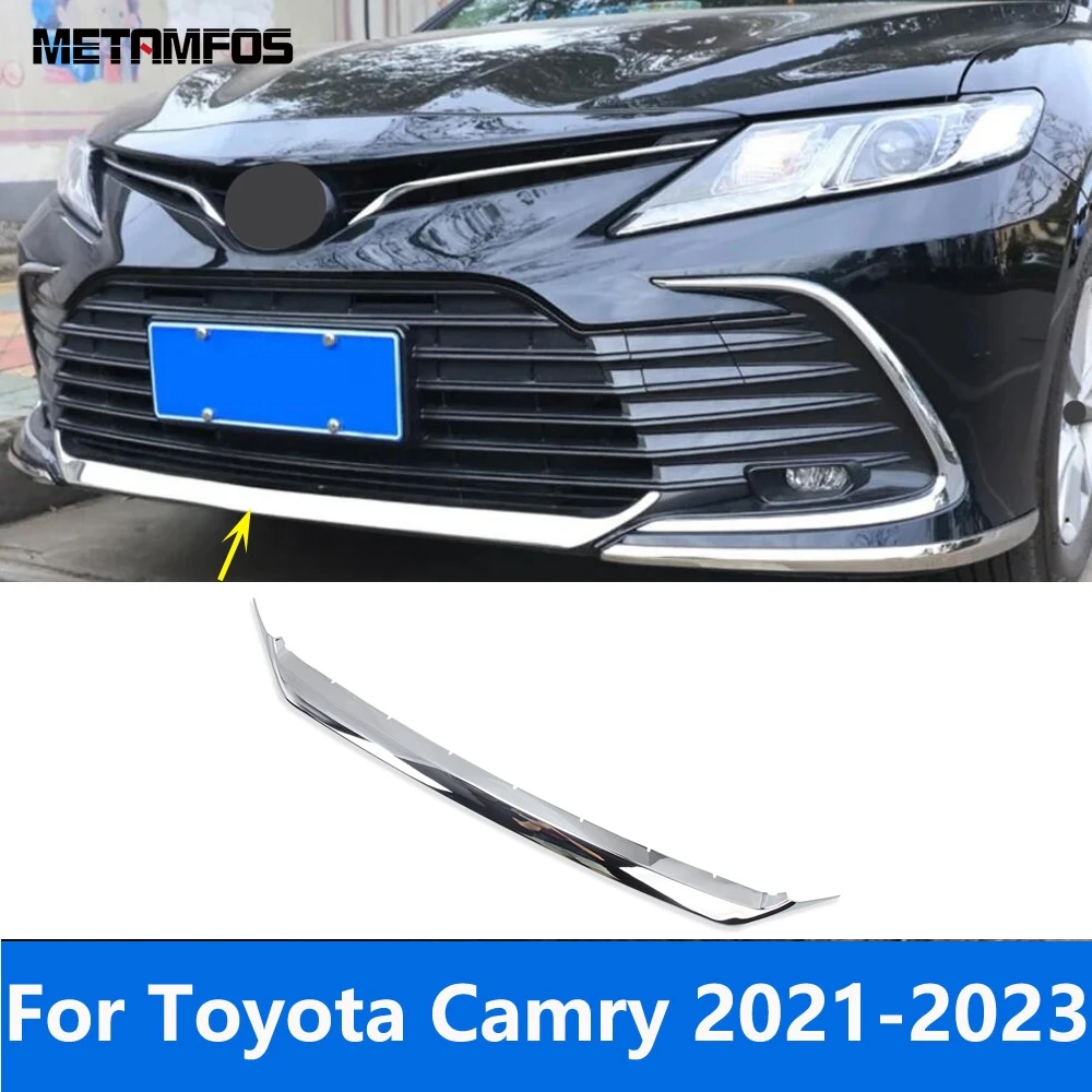 

Для Toyota Camry LE XLE 2021 2022 2023, хромированный передний бампер, накладка на губу, комплект кузова, спойлер, разделитель, диффузор, защита, автомобильные аксессуары