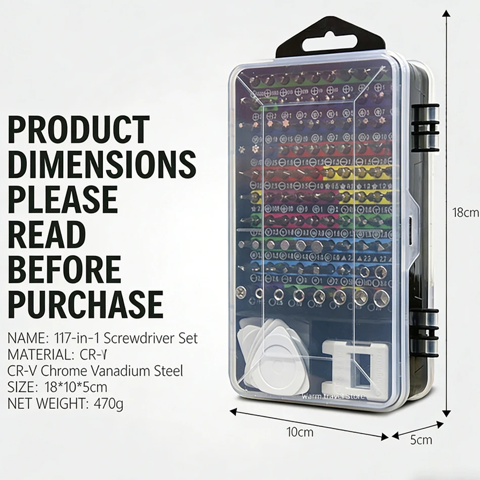 115/117 in 1 Multifunctional Magnetic Screwdriver Set Computer PC Mobile Phone Equipment Repair Screw Driver Precision Tool