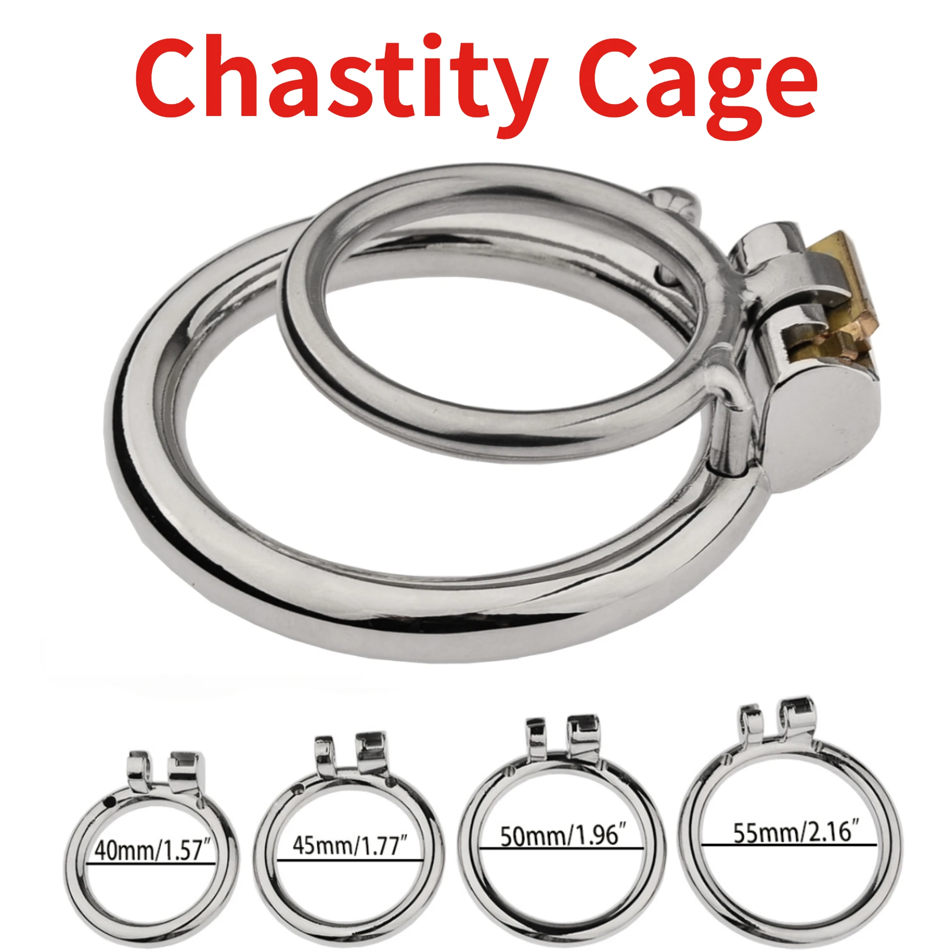 BDSM Double Penis Rings Cock Lock Prevent Erection Cheat Male Chastity Cages Erotic Zinc Alloy Bondage Restraint Sex Toy for Men