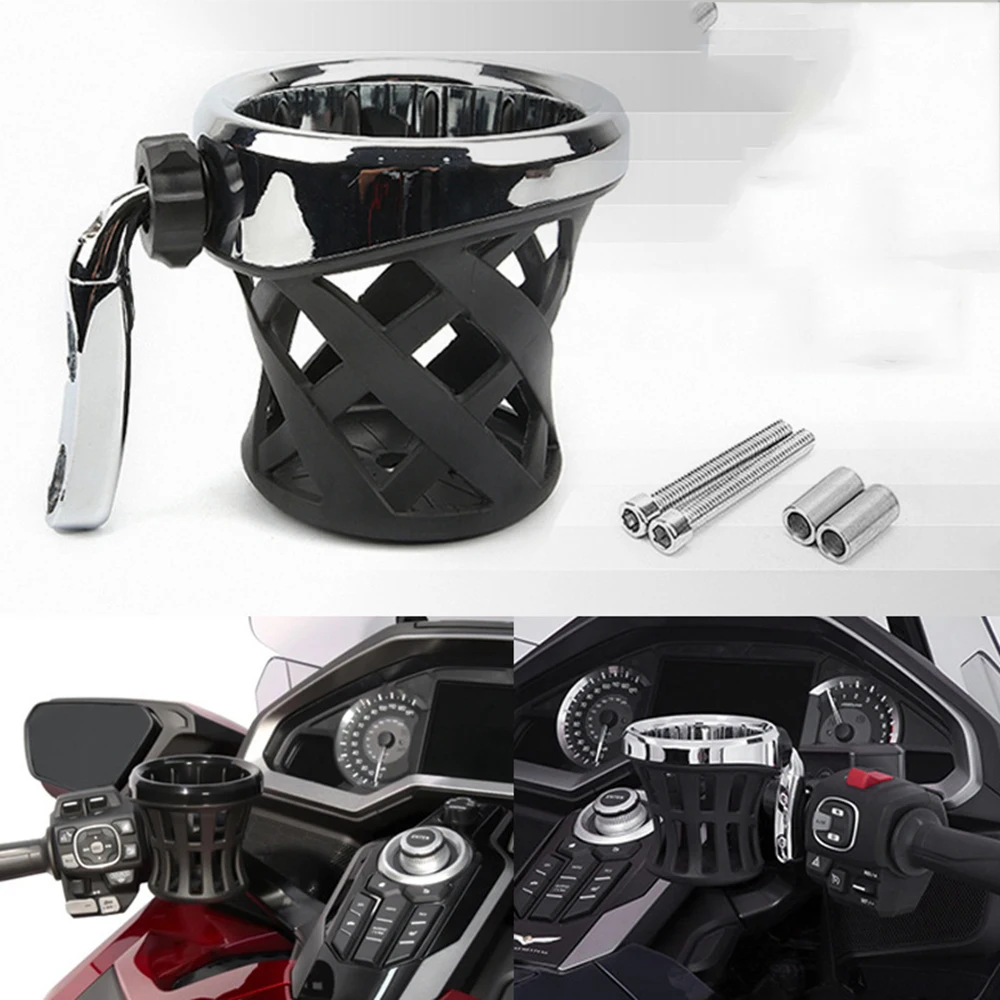 

Motorcycle Handlebar Mounted Drink Cup Driver Drink cup Holder For Harley Road King Electra Glide Sportster Dyna Softail 1996-UP