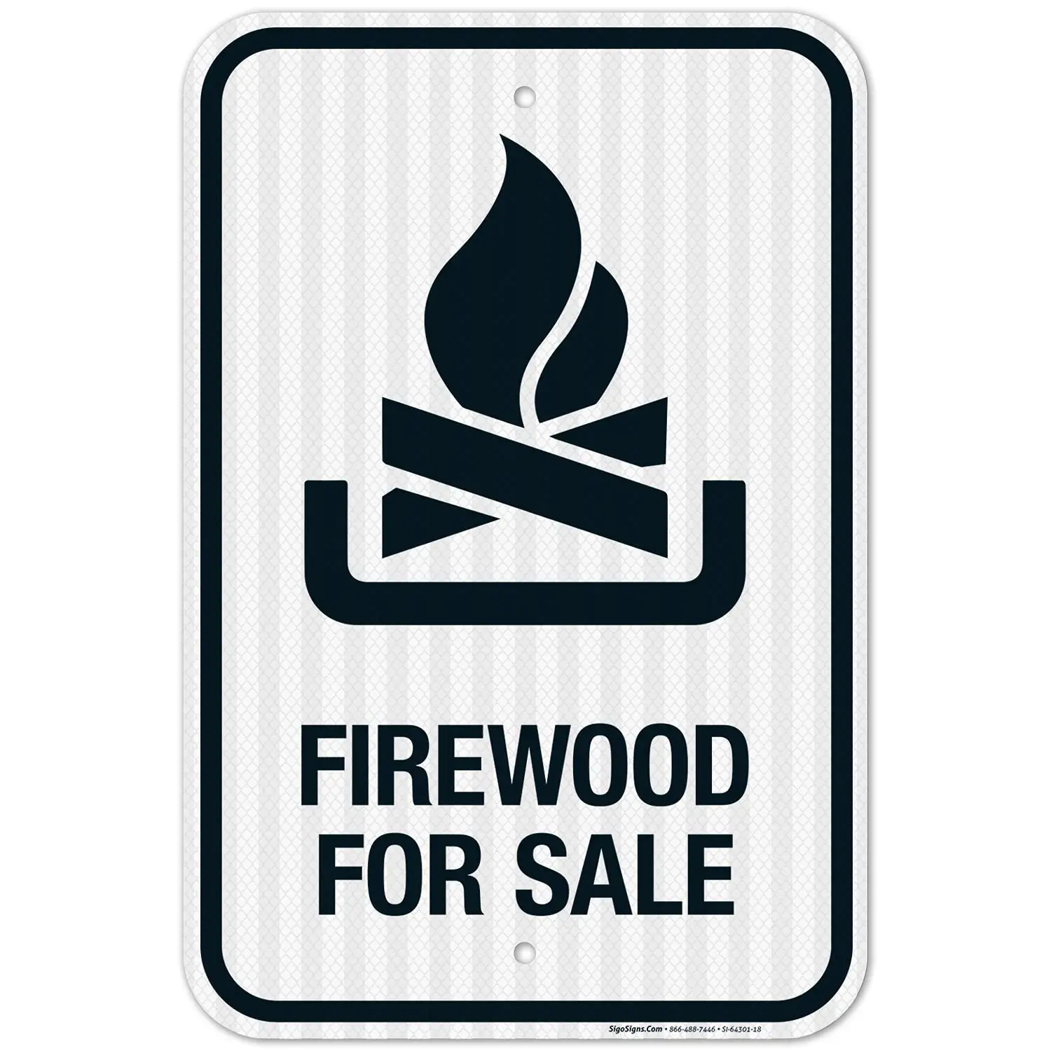 علامات سيجو، خشب حطب للبيع مع علامة جرافيك، 12 × 18 بوصة، عاكس EGP.063 قصدير، مقاوم للبهتان، صنع في الولايات المتحدة الأمريكية #1