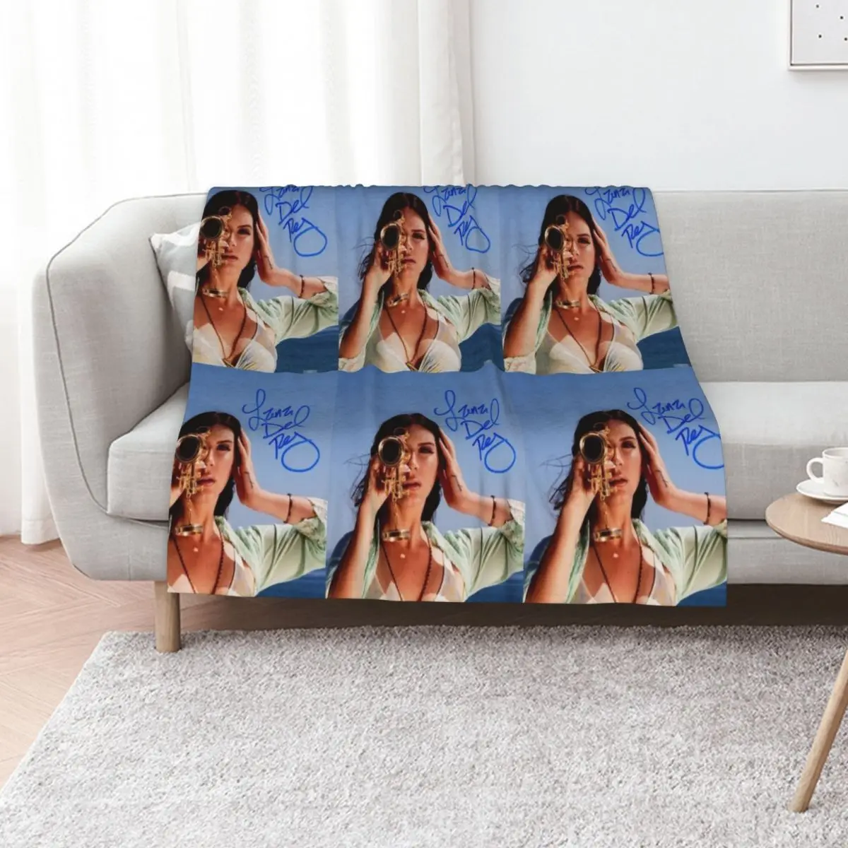 lana del ray autograph Throw Blanket Luxury St Decorative Sofa halloween Loose Decoratives Luxury Blankets