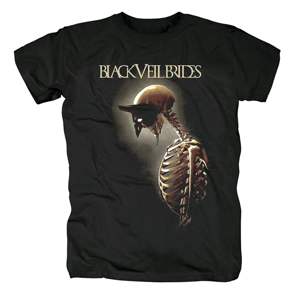 Harajuku Fashion Metalcore Metal Band Black Veil Brides T Shirt  Mens Short Sleeve Cotton Tee Tops Hip Hop Streetwear Shirts