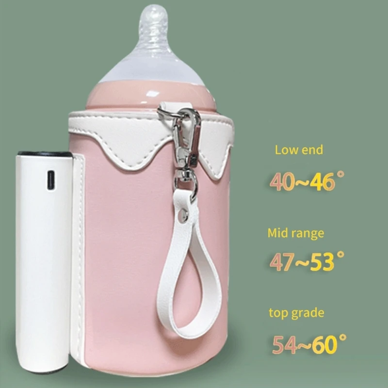 

Portable USB Charged Bottle Warmer Bag Wireless Heating Bag Long Lasting Insulation Kits Rechargeable Battery Warmer A2UB