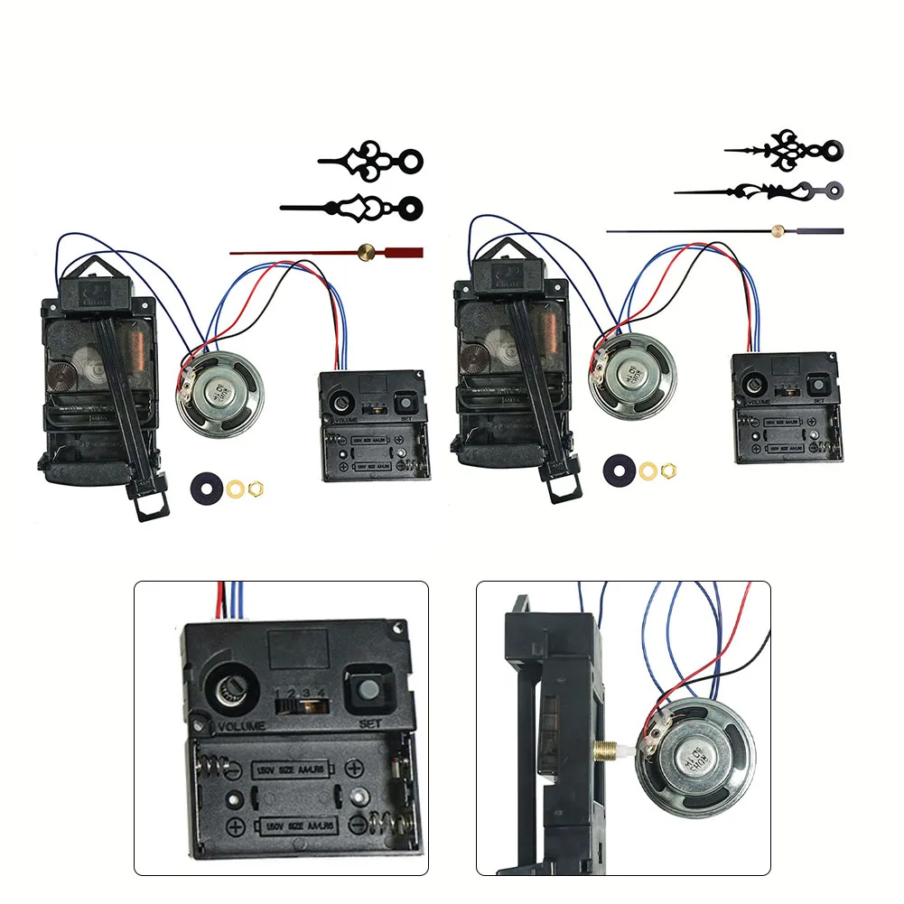 1 Set movimento dell\'orologio a pendolo al quarzo da parete con carillon musicale Pendulum Drive al quarzo accessorio per la riparazione