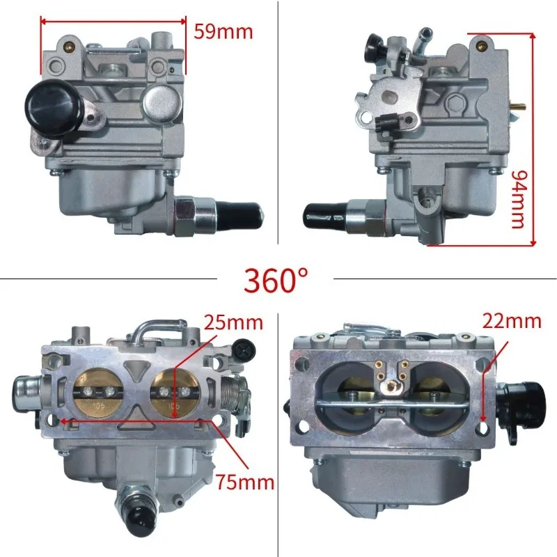 16100-Z9E-033/023/003 Carburetor for Honda GX630/R/RH/GX660/GX690 Double Cylinder Engine Replacement BK07A Dynamo