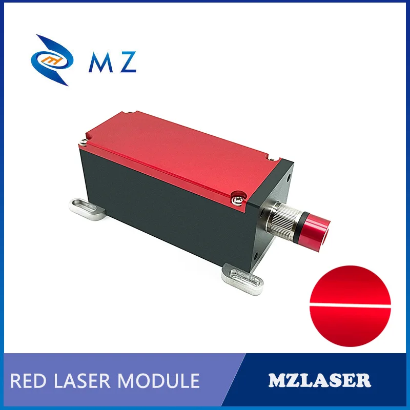 High Power Adjustable Focusing Red Line Laser TTL/PWM 638nm 1W 110 Degrees Excellent Heat Dissipation Industrial Grade