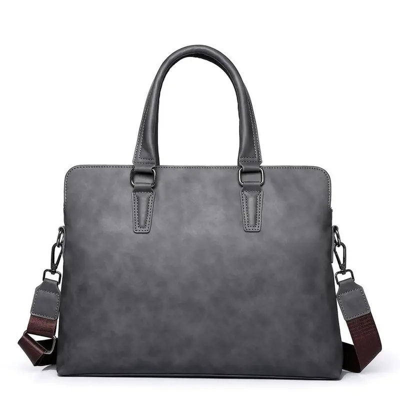 Vertical Leather Crossbody Bag for Men Stylish Shoulder Bag Top Grain Leather Business Messenger Bag