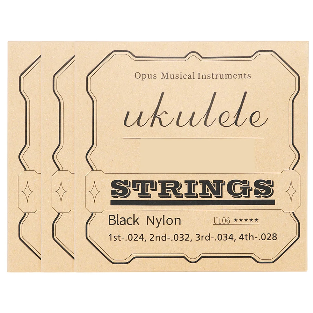 

4Pcs Ukulele Nylon Strings Professional Tone Sustain Durable Wear-Resistant Instrument Parts Ukulele String Musical Strings