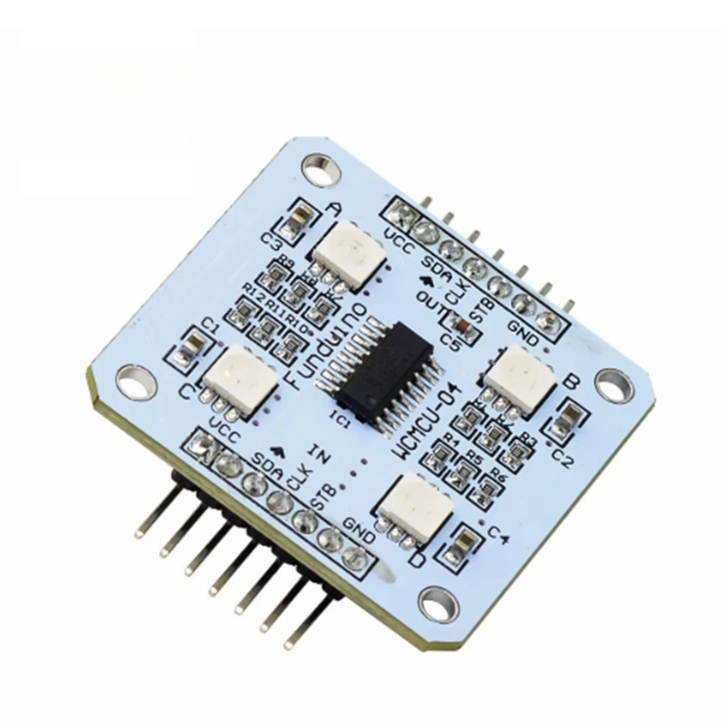 74HC595 RGB LED Display Module White 4 LEDs 5V for Arduino and Microcontrollers