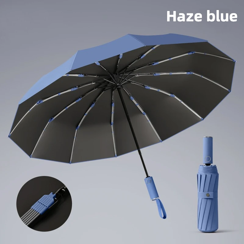 Automatic Folding Rain Umbrella, Windproof Strong 264 Reinforced Ribs, Sun UV UPF 50+ Protection Umbrellas for Men Women