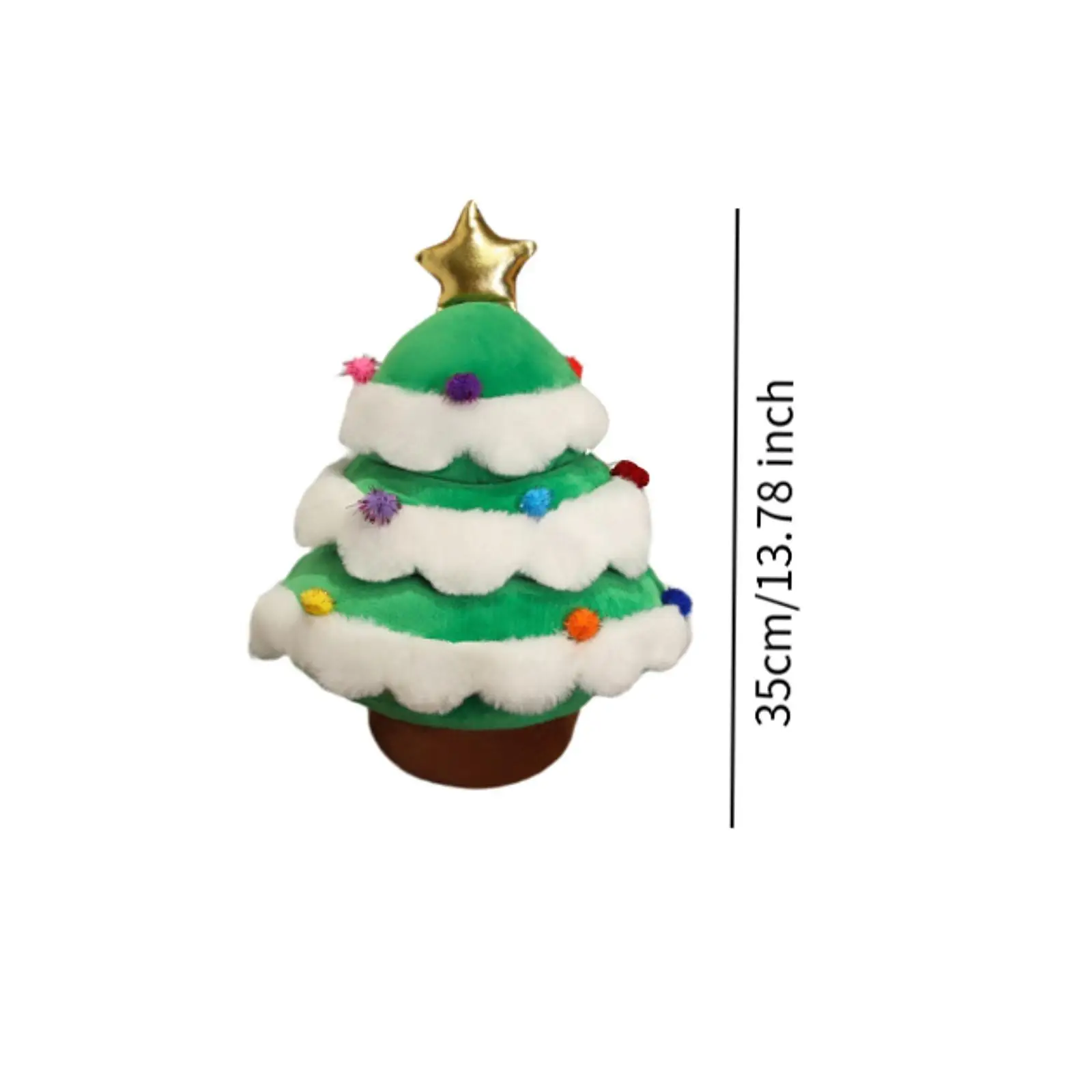 Christmas Tree Stuffed Toy Convenient Soft Stuffed Christmas Tree Doll for Living Room Coworkers Ideal Gift Bedroom Apartment