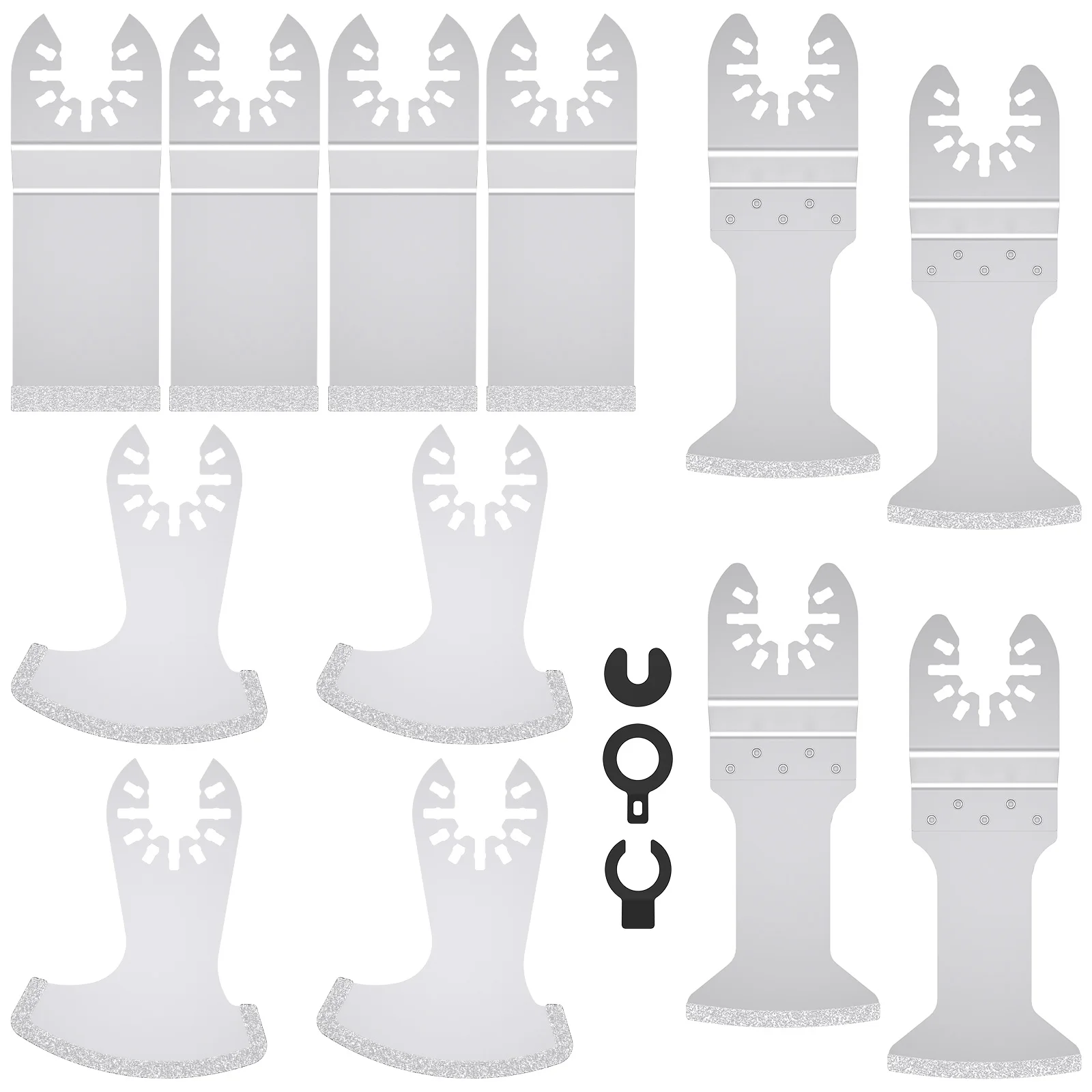 4-12Pcs Diamond Segment Swing Multi-tool Oscillating Tool Blade Mortar Cutting Saw Blade Precise for Grout Removal Soft Tile Cut