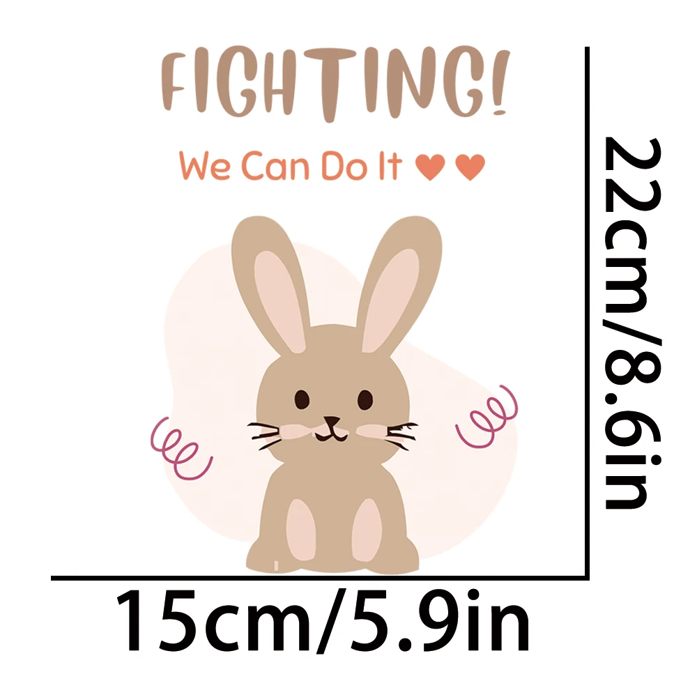 Cute Little Bunny Dtf Transfers Ready to Press Iron on Patch Iron on Patches for Clothes Shirts Transfer DIY Apparel Sewing Arts