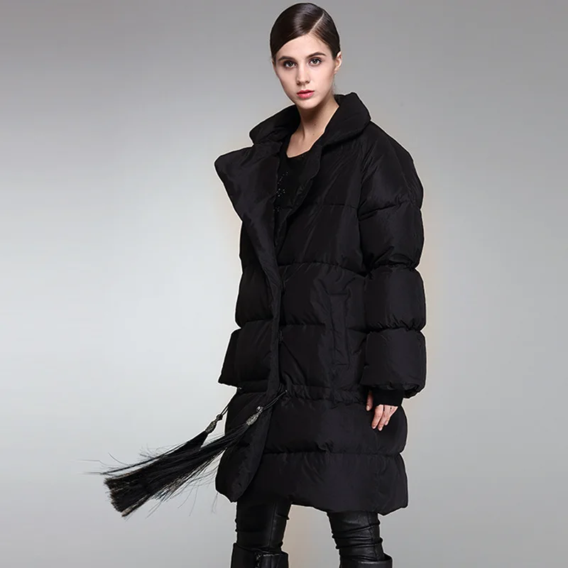 2026 European Autumn/Winter New Women's Down Jacket Windproof Suit Collar Commuter Fashion Coat