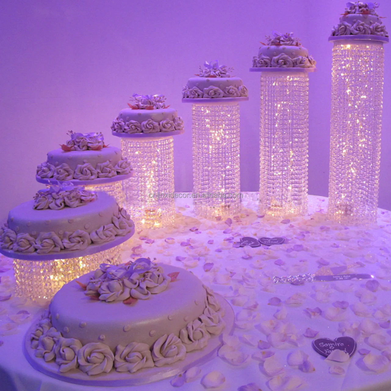 

Luxury Acrylic Multi-Purpose Dessert Stand for Wedding Receptions Birthday Parties & Restaurant Table Decor Cake Display