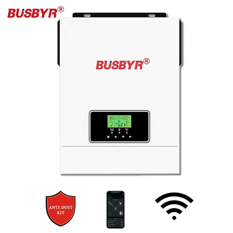 Busbyr pure sine wave full protection 1600w 3000w 12v 24v input 230vac MPPT inverter 1.6kw 3kw solar off-grid