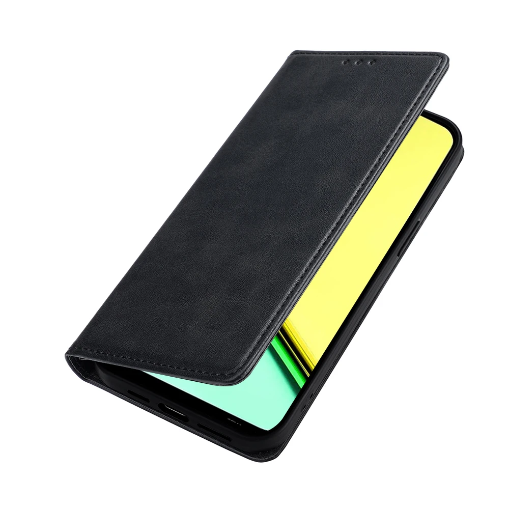 Business Leather Flip Phone Case for Realme C67 C55 C53 C35 C33 C31 C30 C21Y C25Y C21 C20 Magnetic Wallet Case Cover Stand