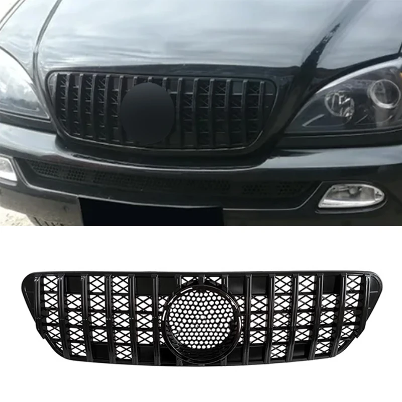 Front Grille Grill For Mercedes Benz W163 ML-Class ML320 ML350 ML500 1998 1999 2000 2001 2002 2003 2004 ABS Tuning Grills