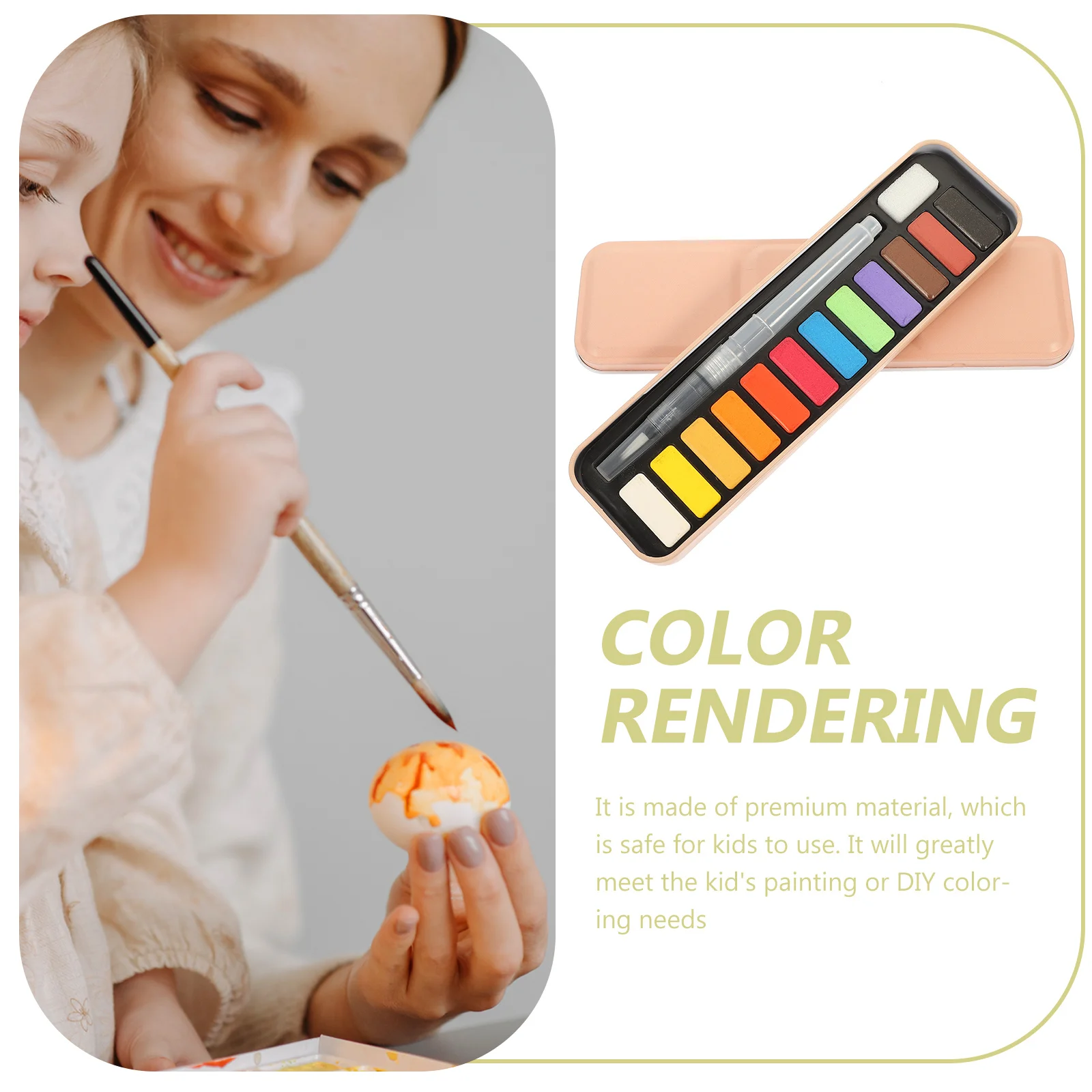 

1 Box Watercolor Paint Set Diy Beginner Kit For Kids Adults Solid Pigment Travel Art Supplies Painting Tools Color Pigments