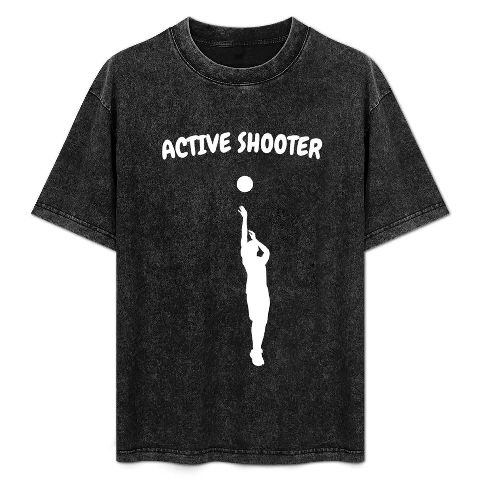 active shooter basketball for lovers T-Shirt tops vintage boys whites slim fit t shirts for men